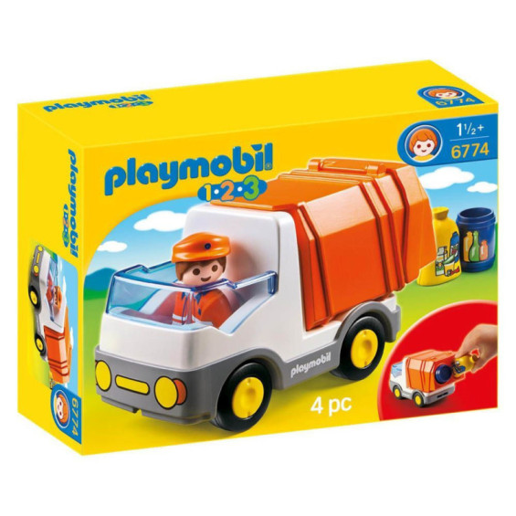 PLAYMOBIL 1.2.3. Camión de Basura - 6774